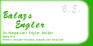 balazs engler business card